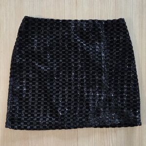 House Of Harlow 1960 Textured Mini Skirt S Black